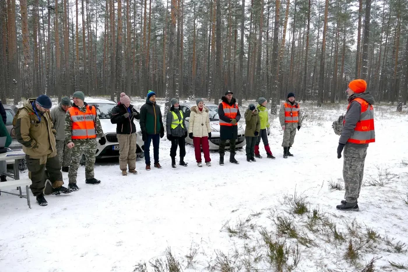 Team in winter operations